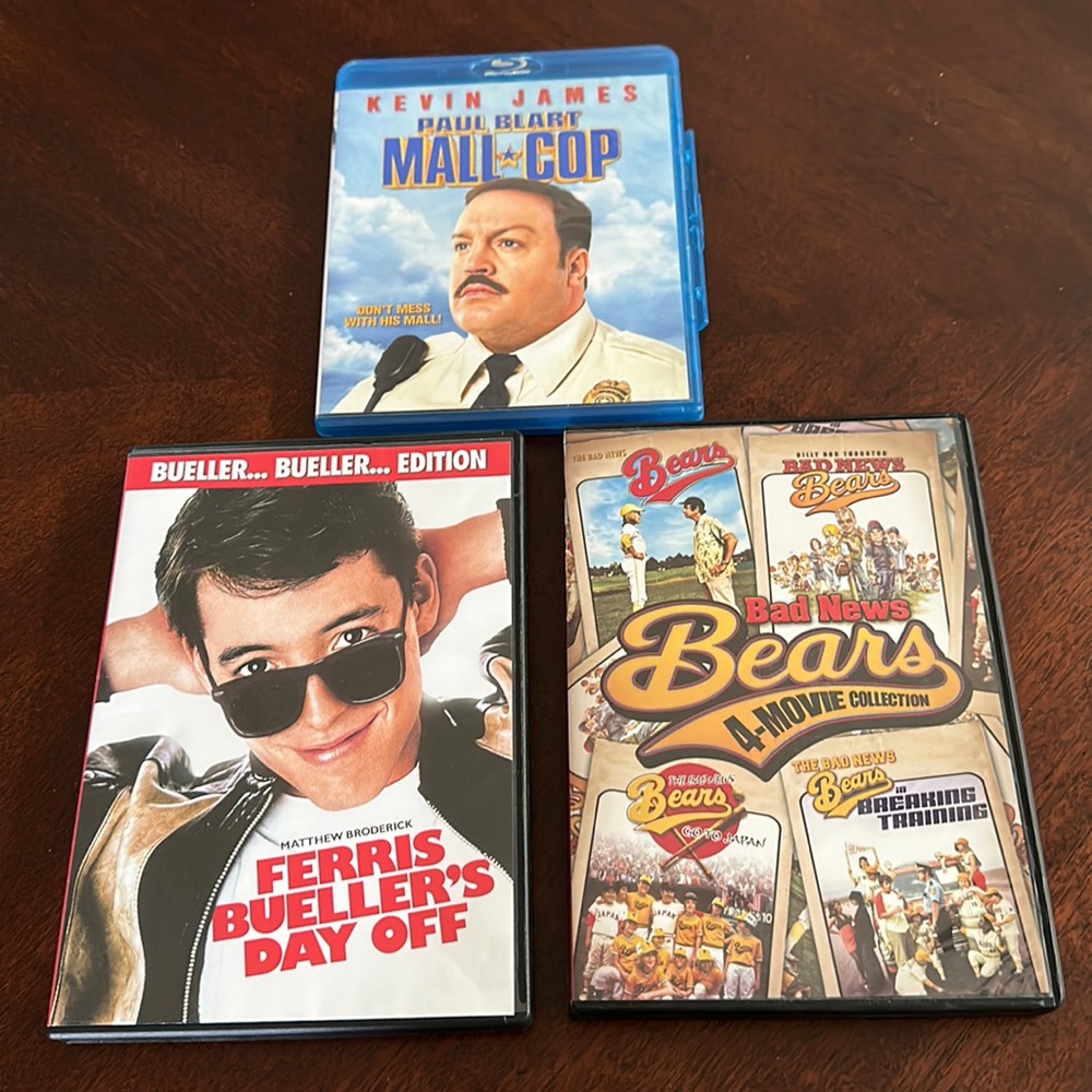 Comedy DVD Lot Ferris Bueller Bad News Bears Collection Paul Blart Mall Cop